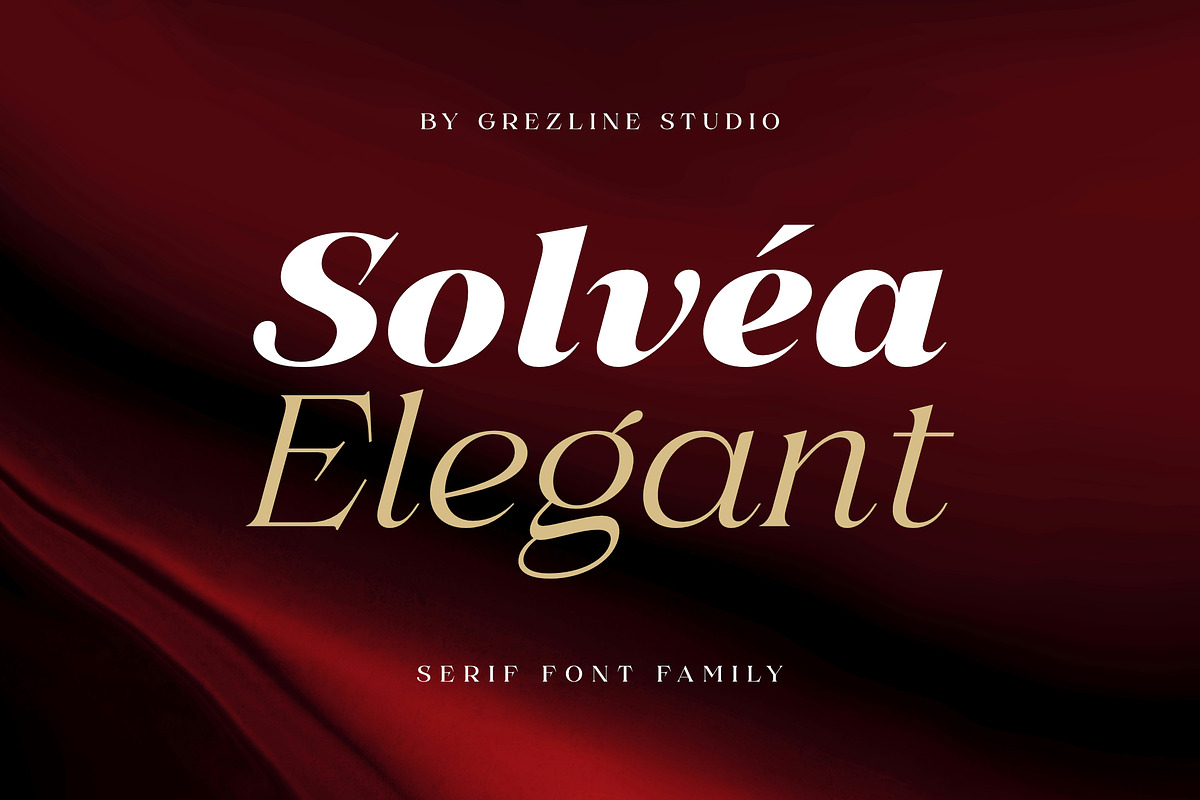 Solvéa – Serif Font Family, a Serif Font by Grezline Studio (Photo 1 of 12)