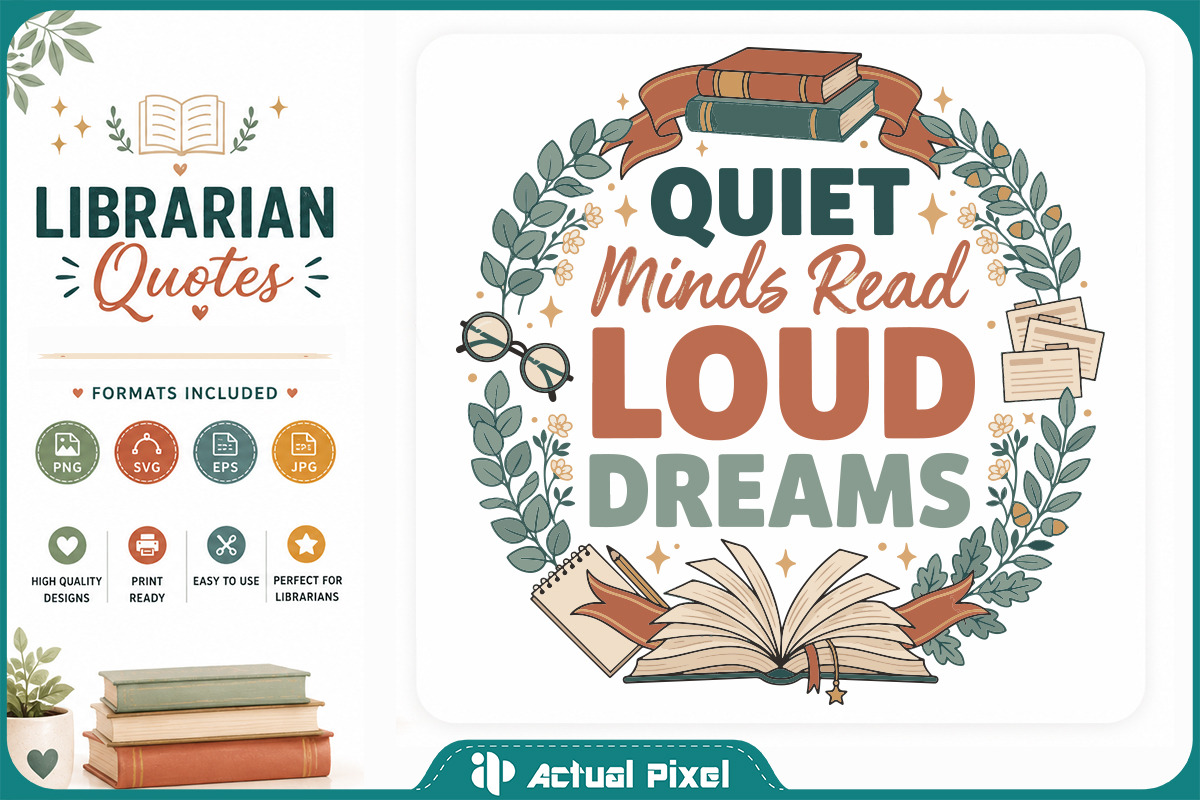 Librarian Quotes Bundle, an Object Graphic by Actual Pixel (Photo 15 of 20)