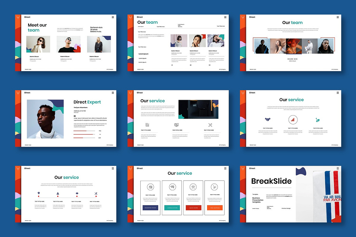 Direct - Business Google Slide Templ, a Presentation Template by Dens Creative Studio (Photo 3 of 6)
