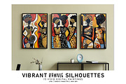 Vibrant Ethnic Silhouettes, a Decorative Illustration by Digital Art Creations (Thumbnail 5 of 7)