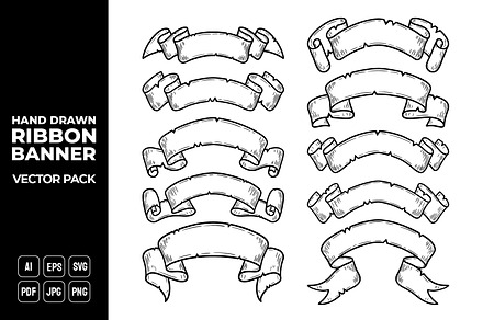 Ribbon Banners Vector Pack #7