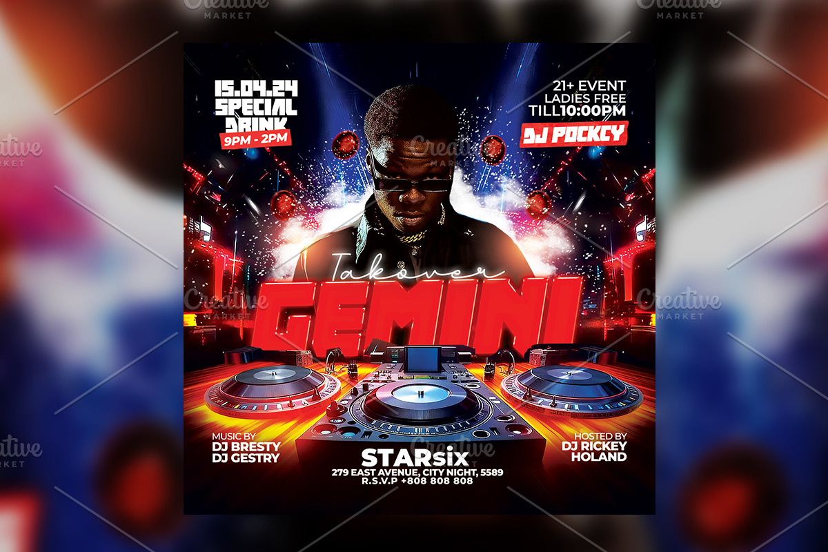Night Club Flyer, a Flyer Template by RTXdesinger99 (Photo 1 of 3)