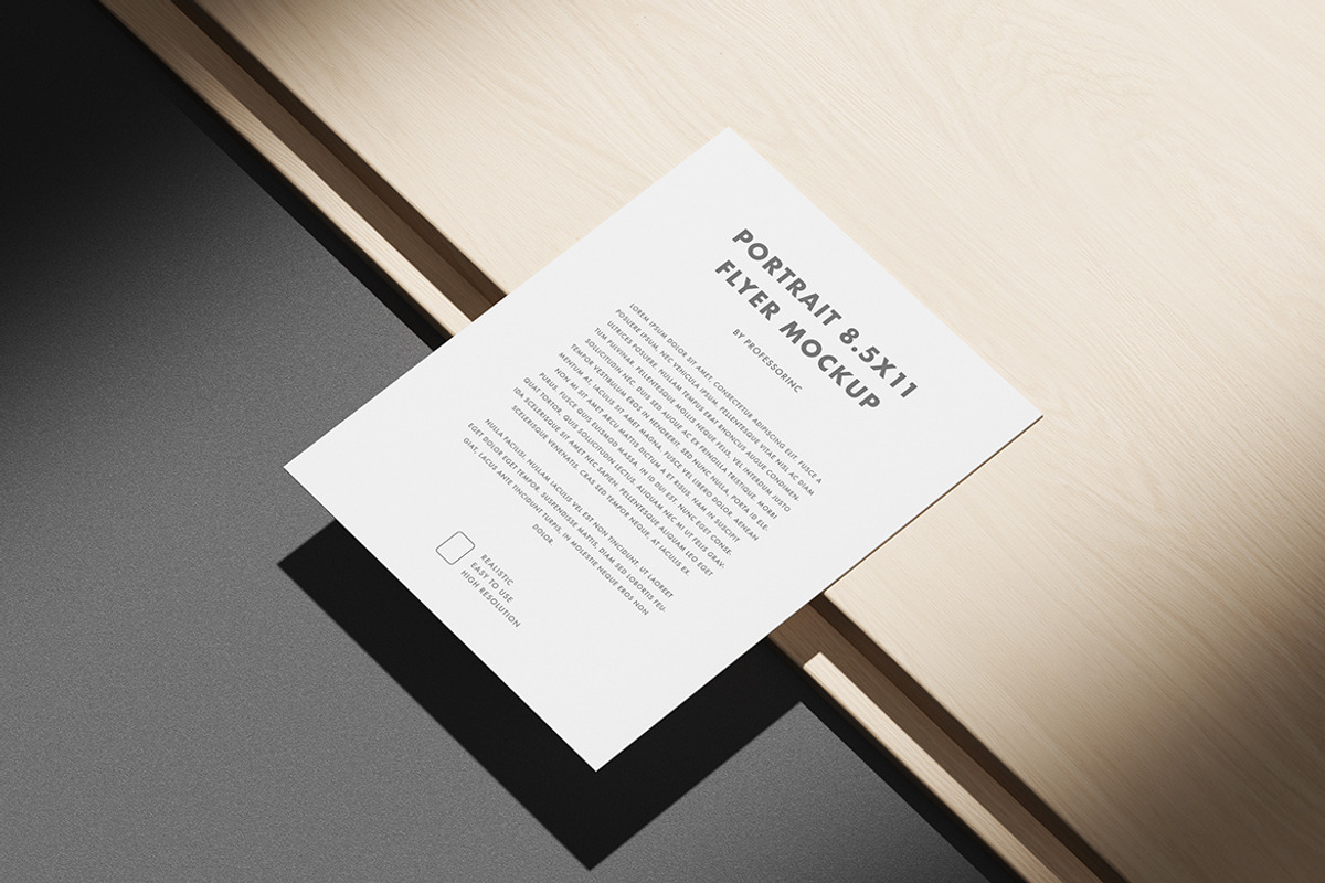 Portrait 8.5x11 Flyer Mockup Set, an Advertising Mockup by professorinc (Photo 6 of 6)