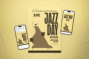 Vintage International Jazz Day Flyer, a Flyer Template by The Good Store (Thumbnail 1 of 2)