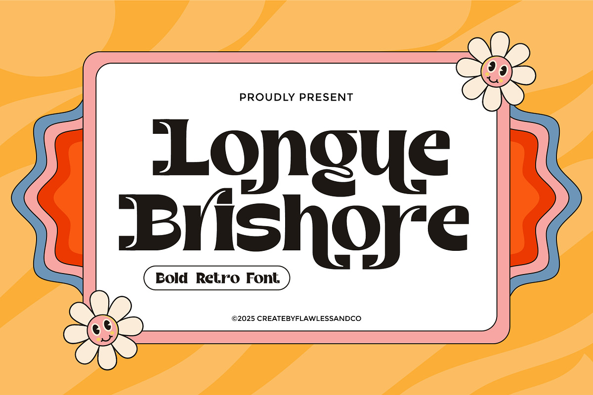 Longue Brishore - Retro Font, a Font by Flawless And Co (Photo 1 of 10)