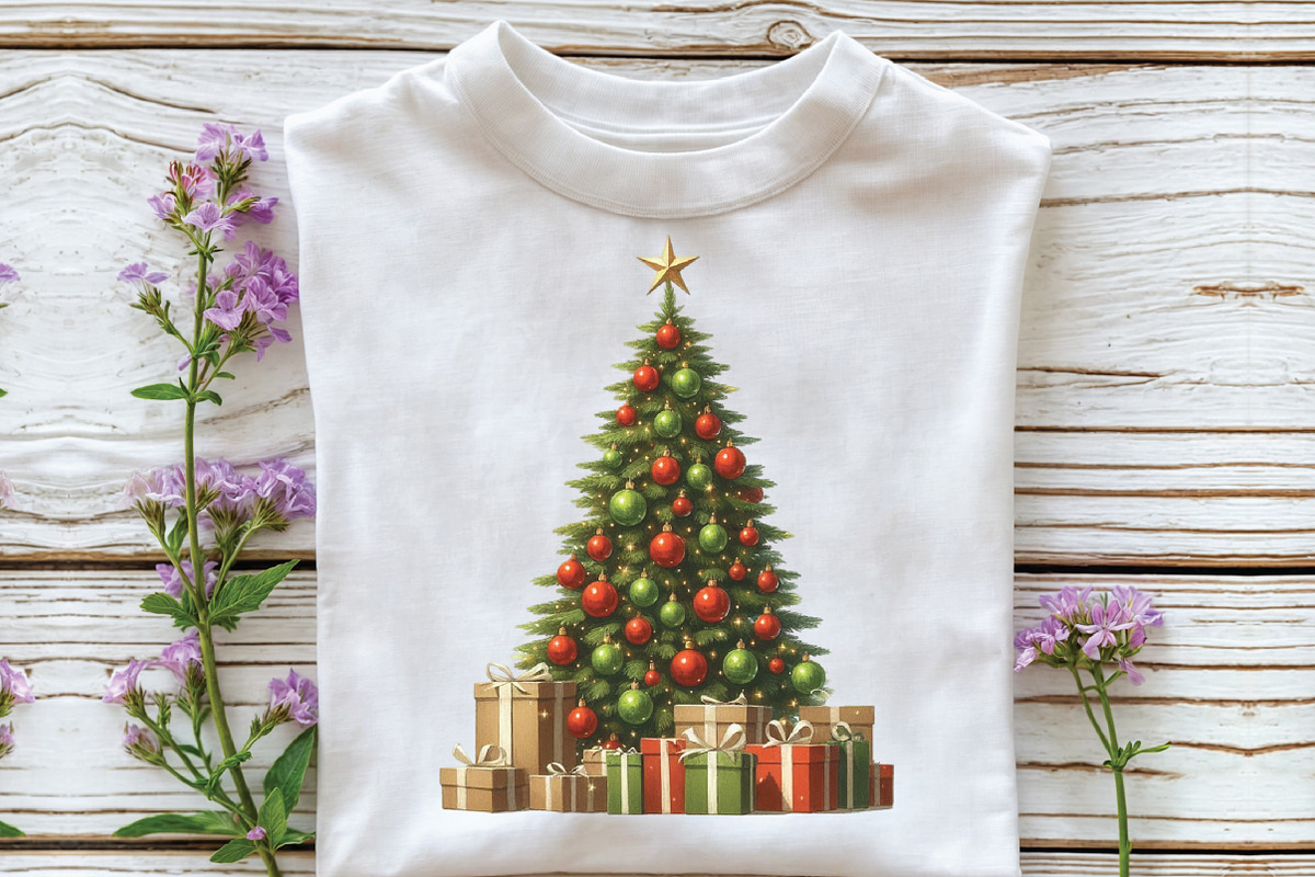Watercolor Christmas tree Clipart, an Illustration by CraftArtStudio (Photo 3 of 6)