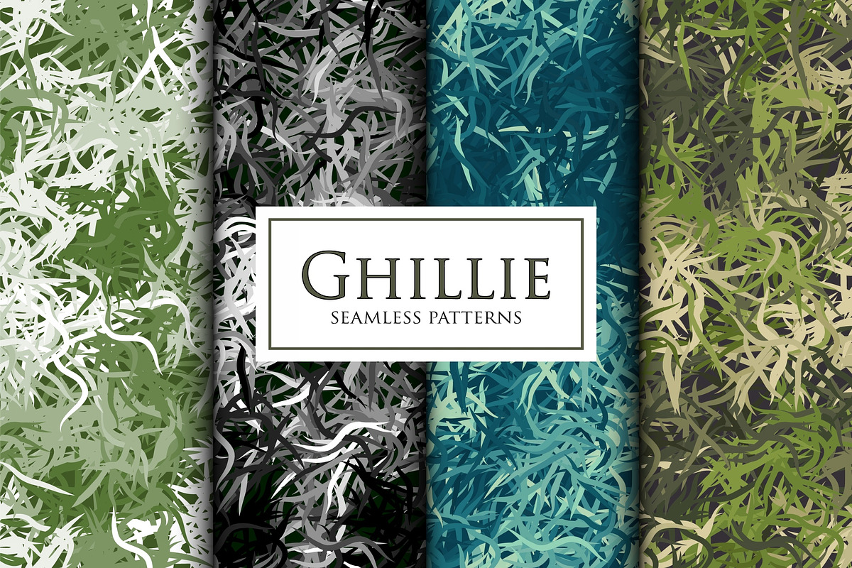 Ghillie suit seamless camouflage, a Pattern Graphic by ArchonDigitalShop (Photo 8 of 10)
