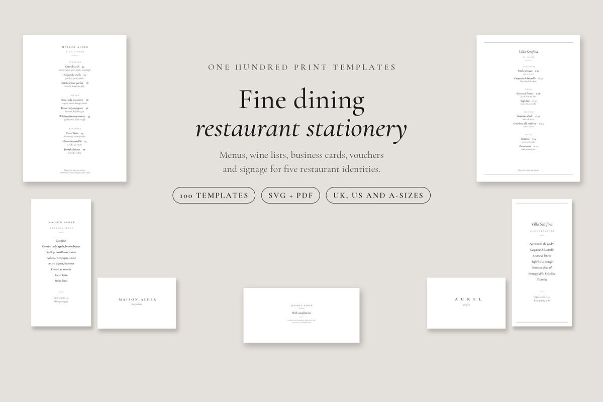 Restaurant Branding 100 Templates V4, a Stationery Template by pawellpi (Photo 103 of 103)