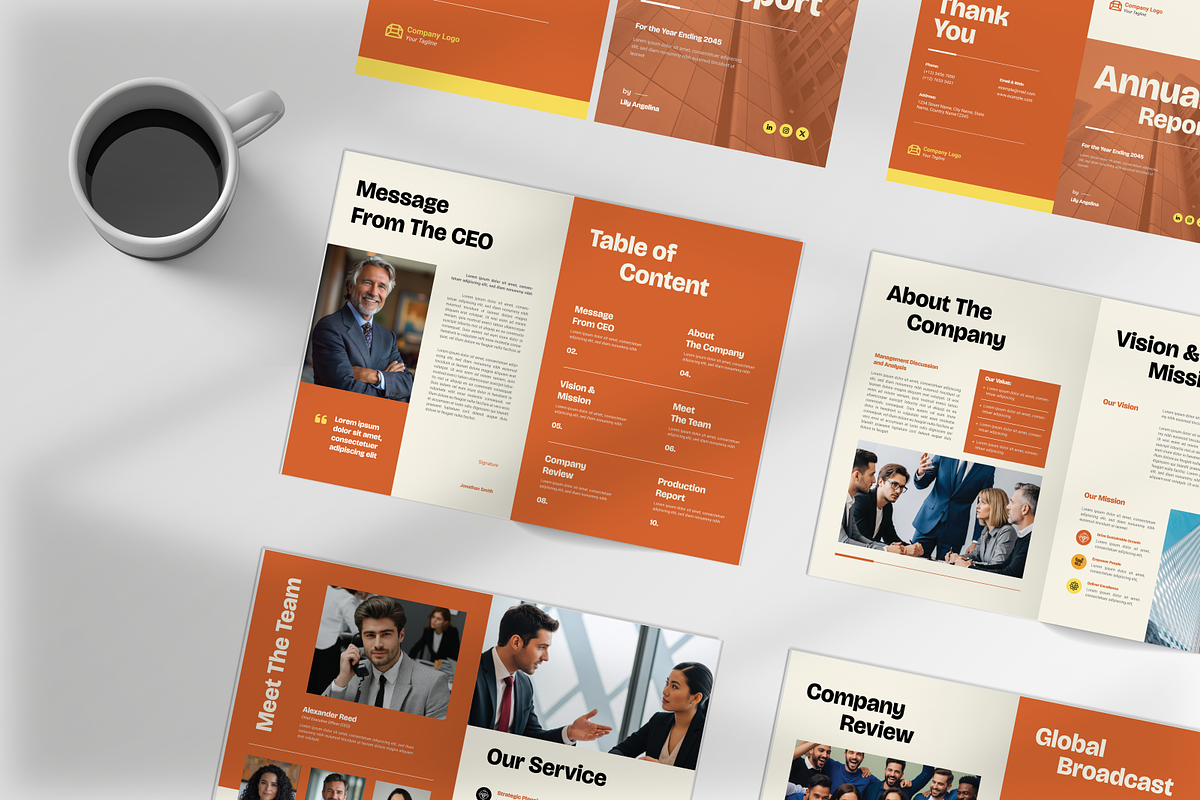 Orange Annual Report, a Print Template by Annora Studio (Photo 5 of 6)