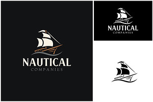 Pirate Ship Boat Sea Ocean Wave Logo, a Branding & Logo Template by Enola99d