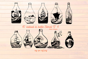 sailboat in bottle stencil v4