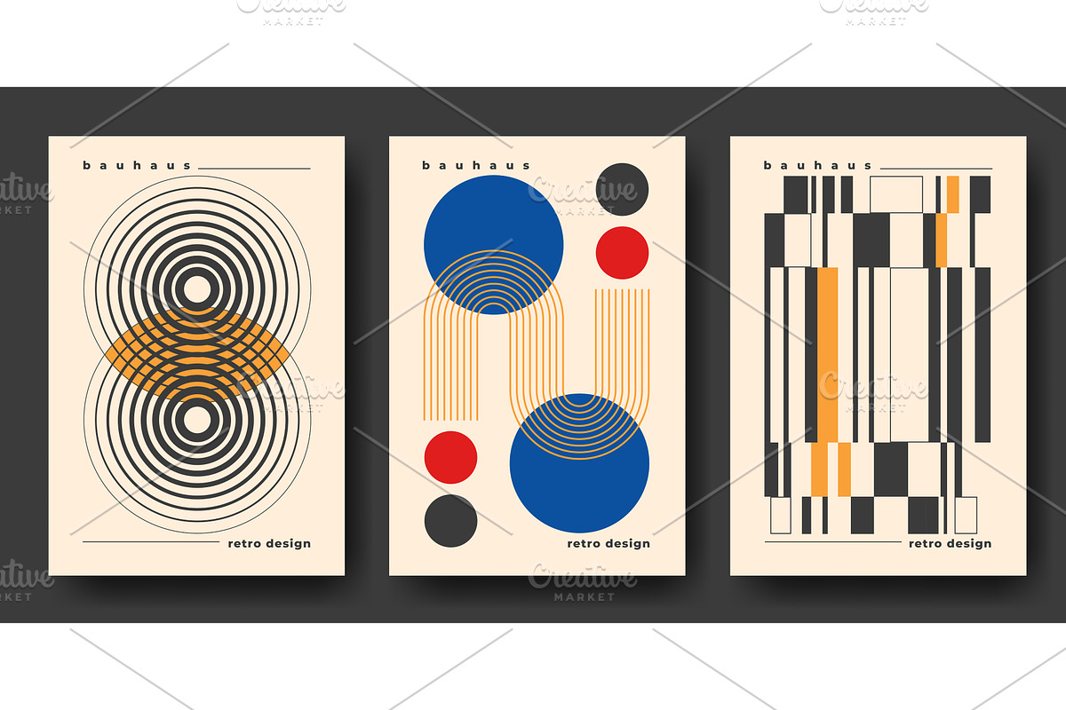 Bauhaus cover designs with black, an Illustration by art PVP - market