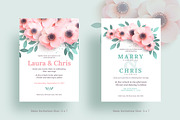 Anemones Wedding Invitation set, an Invitation Template by Fay_Francevna (Thumbnail 2 of 5)