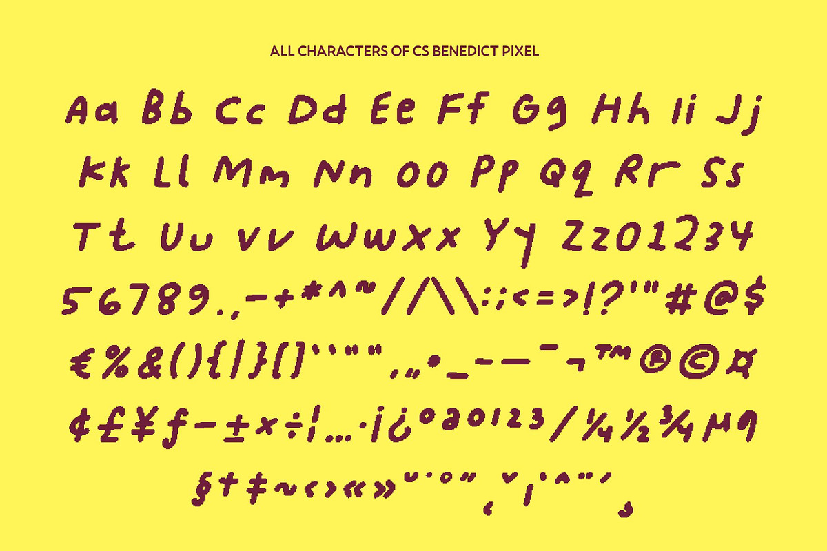 CS Benedict Pixel, a Handwritten Font by Craft Supply Co. (Photo 8 of 8)