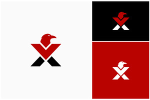 Letter X Raven Crow Logo, a Branding & Logo Template by ika trisiana