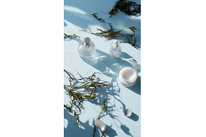 Glass skincare containers and, a Health & Medical Photo by Rodica Ciorba