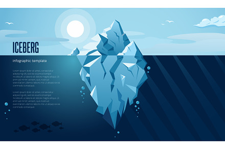 Iceberg infographic template