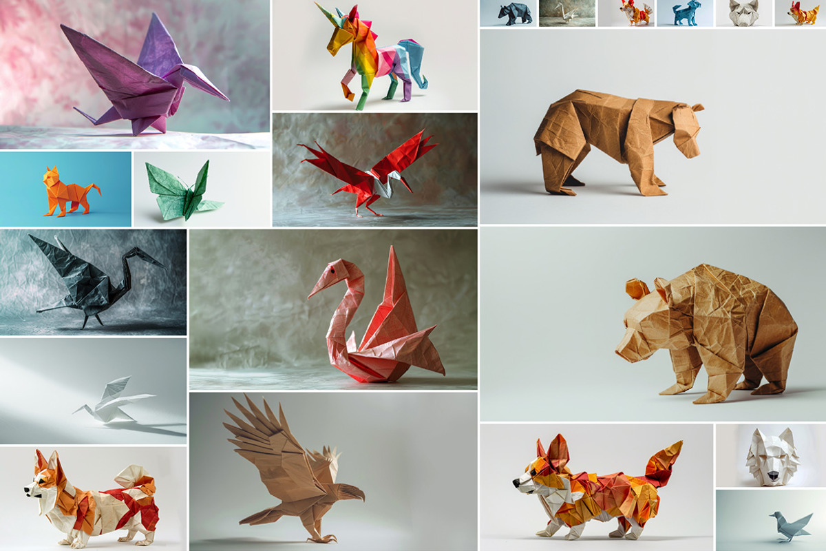 121 Origami animals, an Animal Photo by Handmadefont (Photo 12 of 17)