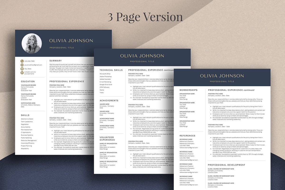 Resume Template CV with Cover Letter, a Resume Template by Klamp Studio (Photo 5 of 11)