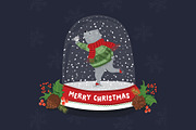 Cute Bear, Merry Christmas, New Year, an Animal Illustration by StudioLondon (Thumbnail 2 of 3)