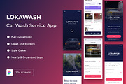 Lokawash - Car Wash App UI Kits, an UI Kit Template by Minialis (Thumbnail 1 of 6)