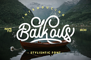 Balkous - Stylishtic, a Script Font by Inspiratype (Thumbnail 1 of 5)