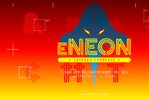 eNeon — Layered Typeface