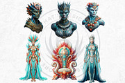 Legends of the Deep Cliparts, a Person Illustration by ThatsDesignArt (Thumbnail 12 of 15)