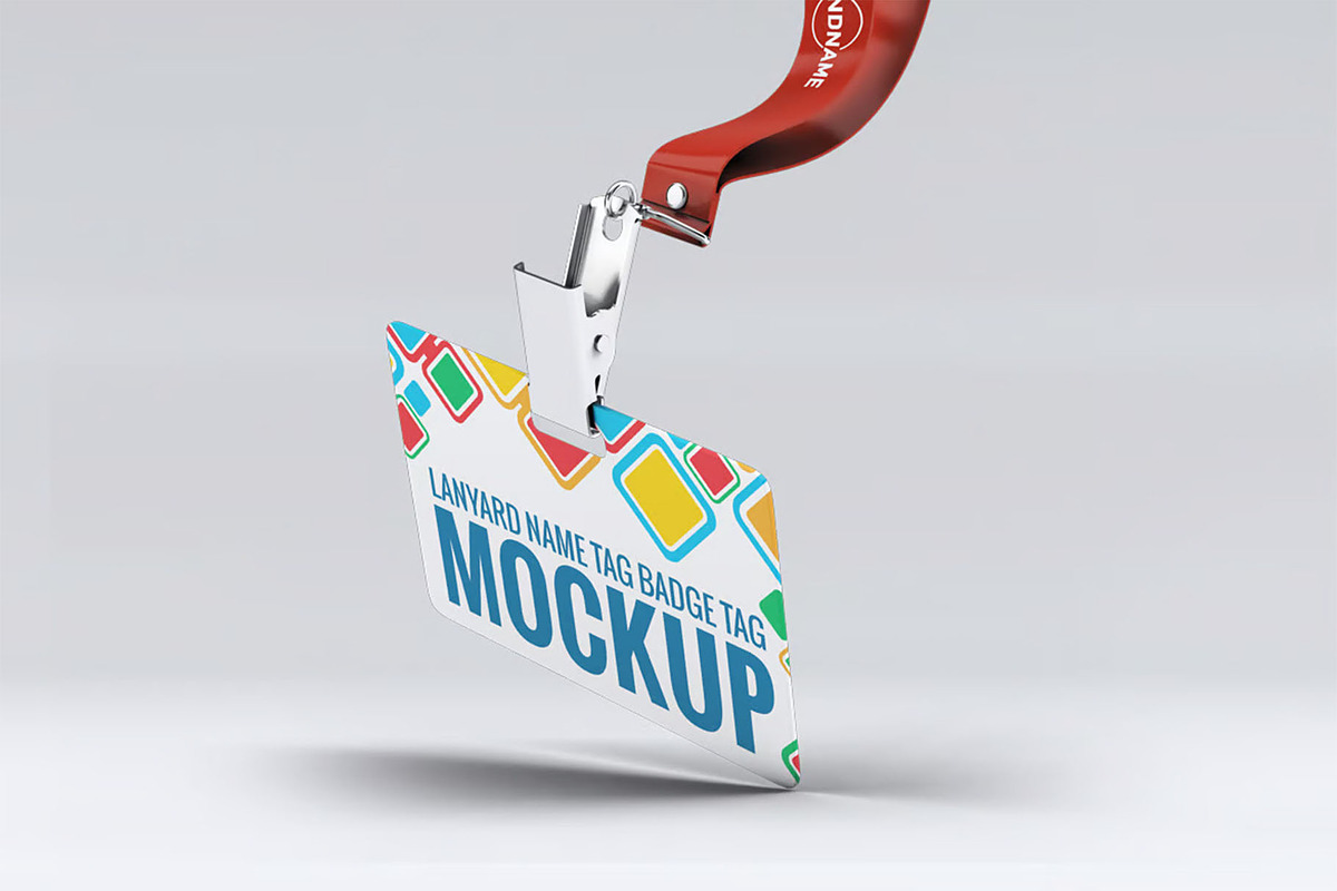 Lanyard Name Badge Tag Mock-up, an Advertising Mockup by Se٧enStudio (Photo 4 of 10)