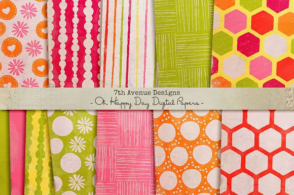Oh Happy Day Digital Papers