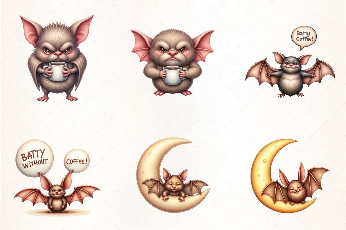 Batty Without Coffee Png,Halloween P, an Illustration by CrexoraLab (Photo 5 of 5)