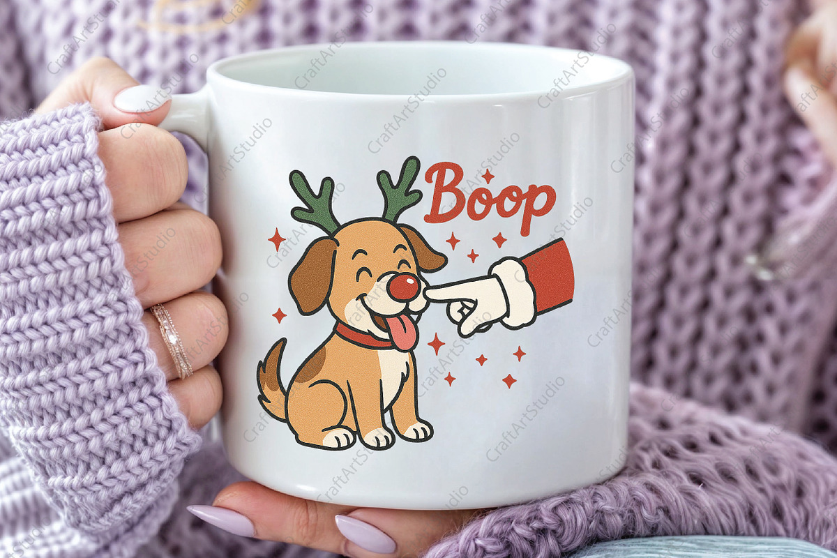 Christmas Boop Dachshund PNG, an Illustration by CraftArtStudio (Photo 3 of 4)