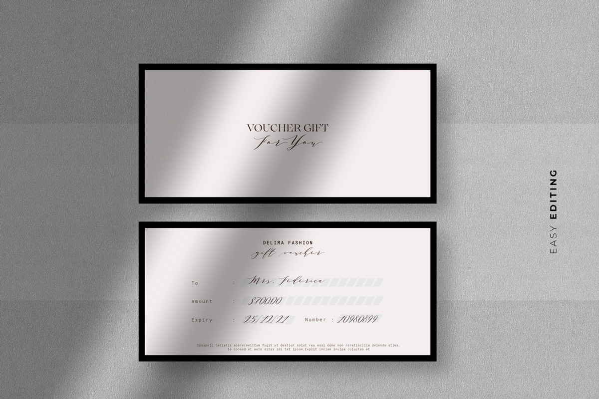 Fashion Gift Voucher, a Card Template by Ahsanjaya (Photo 3 of 3)