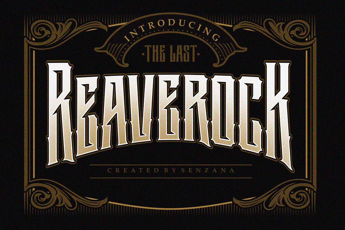 THE LAST REAVEROCK, a Blackletter Font by senzana (Photo 1 of 6)