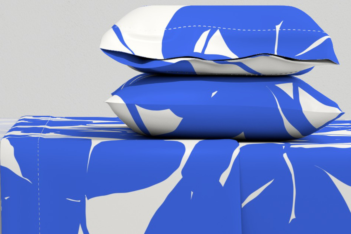 Blue white silhouette minimal flower, a Pattern Graphic by Nocito Design (Photo 5 of 5)
