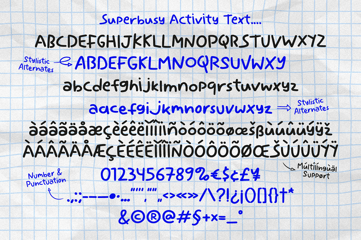 Superbusy Activity - Fun Pairing Fon, a Handwritten Font by Invasi Studio (Photo 11 of 11)