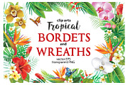 Tropical Frames and Borders, a Seasonal Illustration by ViktoriaARTprint (Thumbnail 1 of 8)