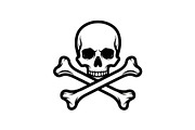 Skull & Crossbones Silhouette Vector, an Illustration by jahid234 (Thumbnail 39 of 51)