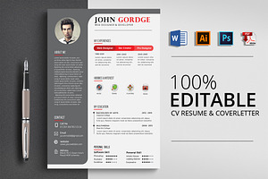 Professinal Job CV Resume Template