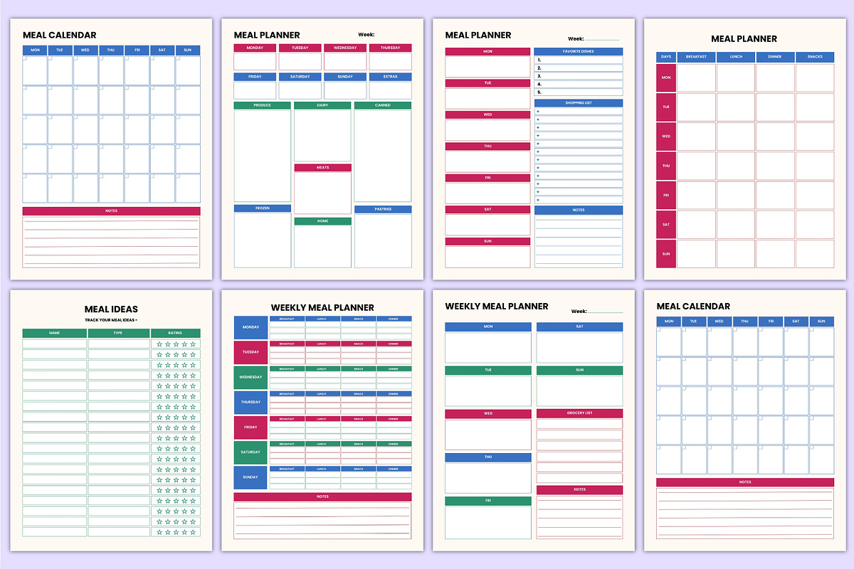 2026 Meal Planner Bundle Canva, a Stationery Template by Mustafiz (Photo 5 of 5)