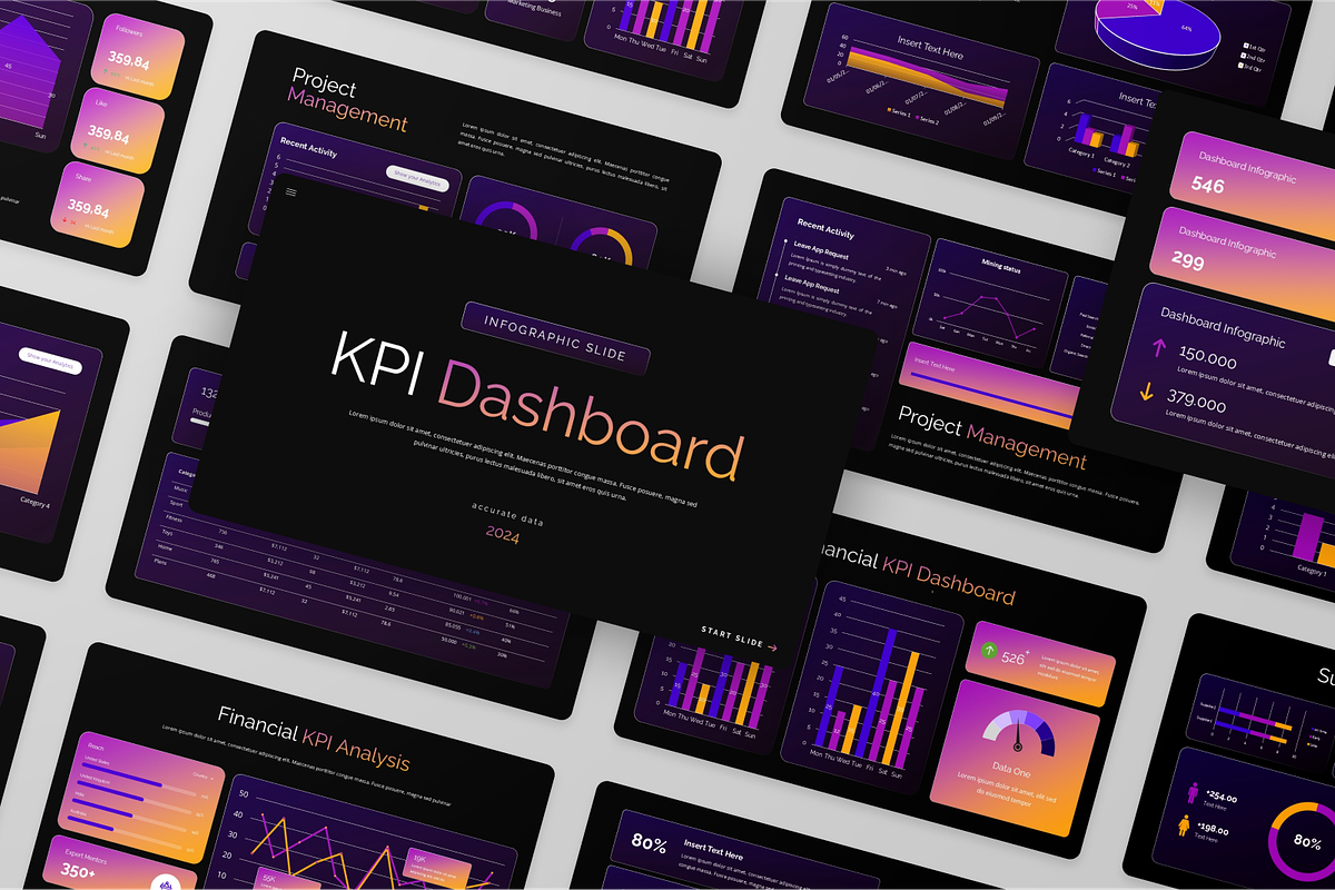 Data KPI Dashboard Keynote, a Presentation Template by Annora Studio (Photo 5 of 5)