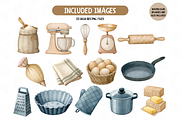 Neutral Baking Watercolor Clipart, an Illustration by TatiMockup (Thumbnail 2 of 4)
