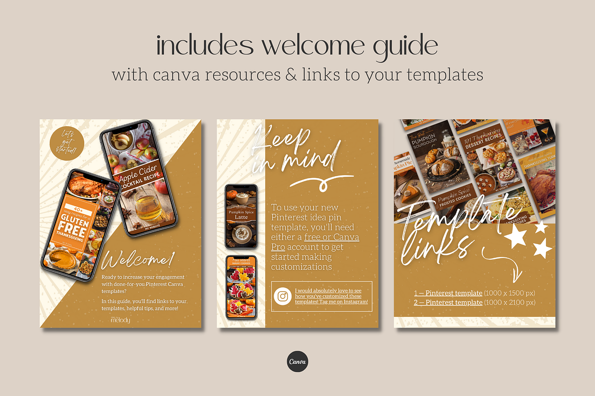 Canva Pinterest Templates - Food Blog preview 5