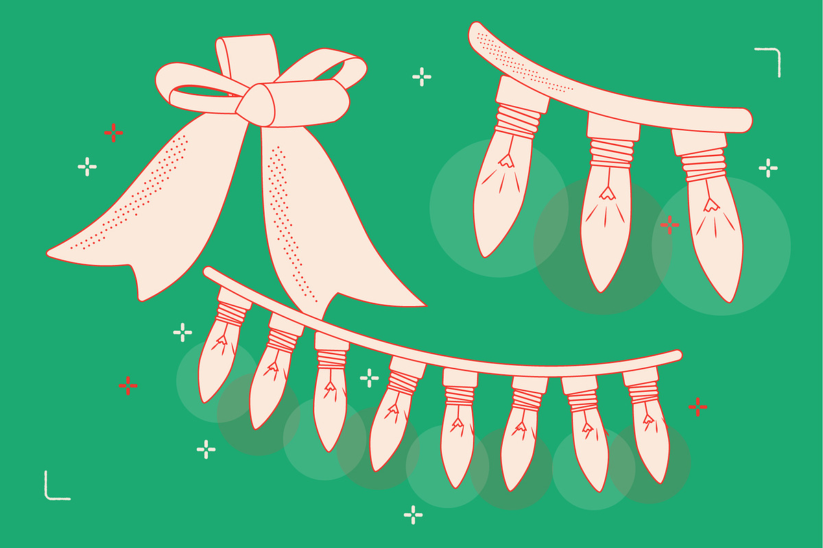Christmas Decorations Vector, a Decorative Illustration by TheFoodAtlas (Photo 15 of 19)