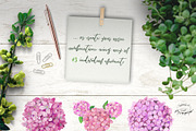 Pink Violet Floral Clipart, Patterns, an Illustration by ColorfulNest (Thumbnail 7 of 7)