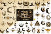Retro Vintage Moon Clipart Bundle, an Object Graphic by Daisy Design (Thumbnail 4 of 12)