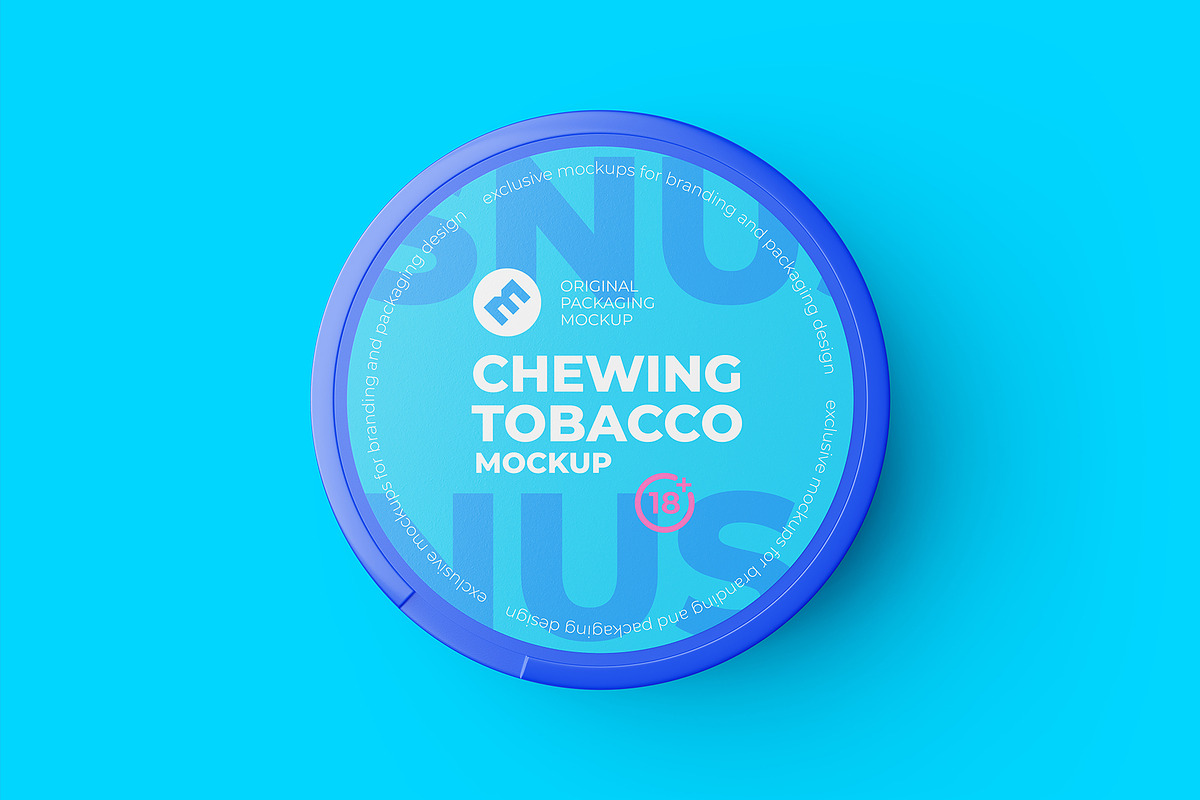 Snus Chewing Tobacco one lock 4 PSD, a Packaging Mockup by easymock 2 (Photo 14 of 15)