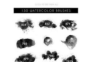 130 Sponge Watercolor Brushes