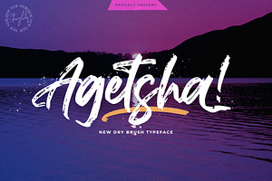 Agethsa - Textured Brush Font