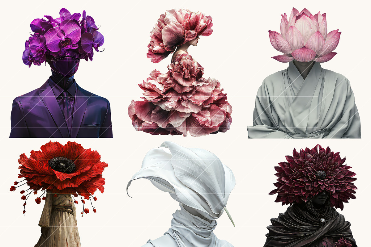 Surreal Art Floral Characters, a Person Illustration by BusyDaydesign (Photo 3 of 9)